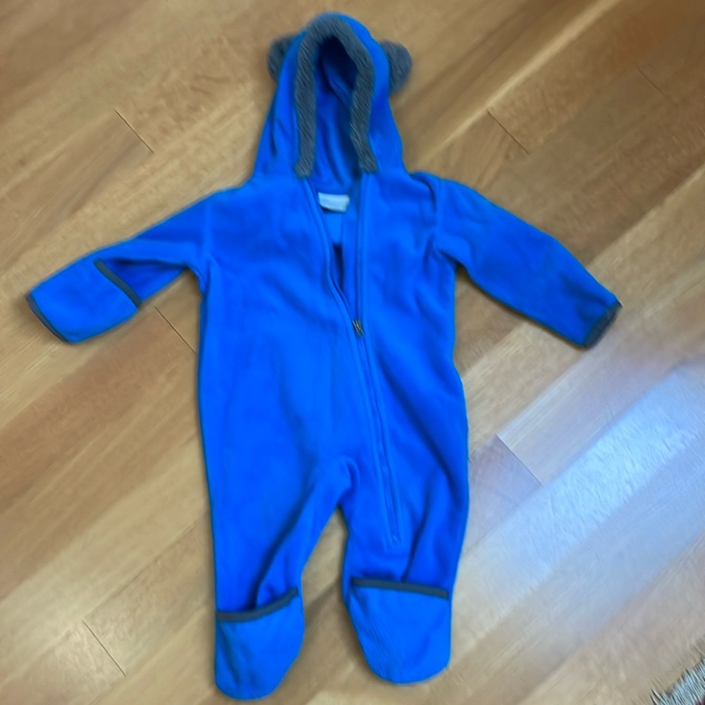 6-12 month Columbia fleece onesie.